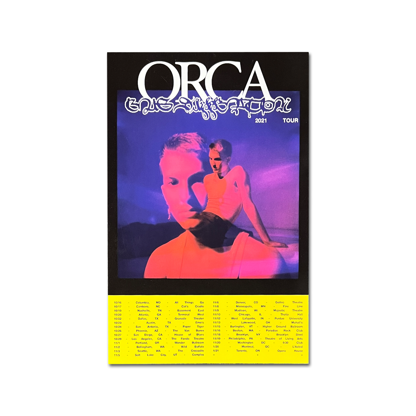 Orca 2021 US Tour Poster